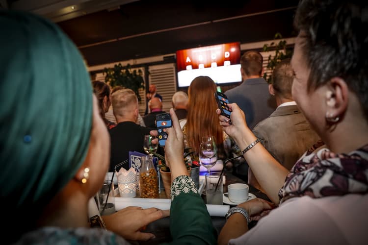 Interactieve digitale quiz met stemkastjes