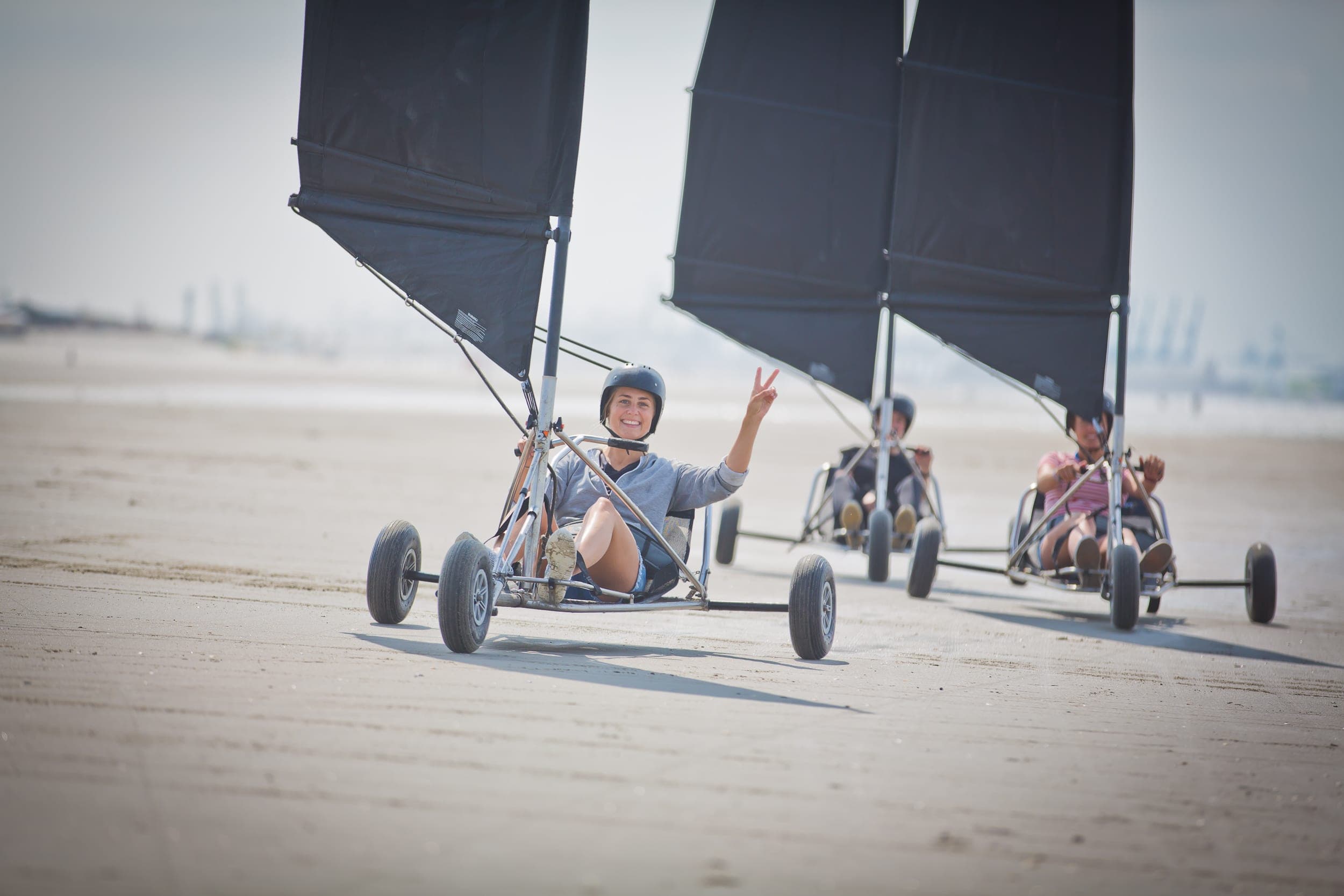 Blokarten op het Westlandse strand