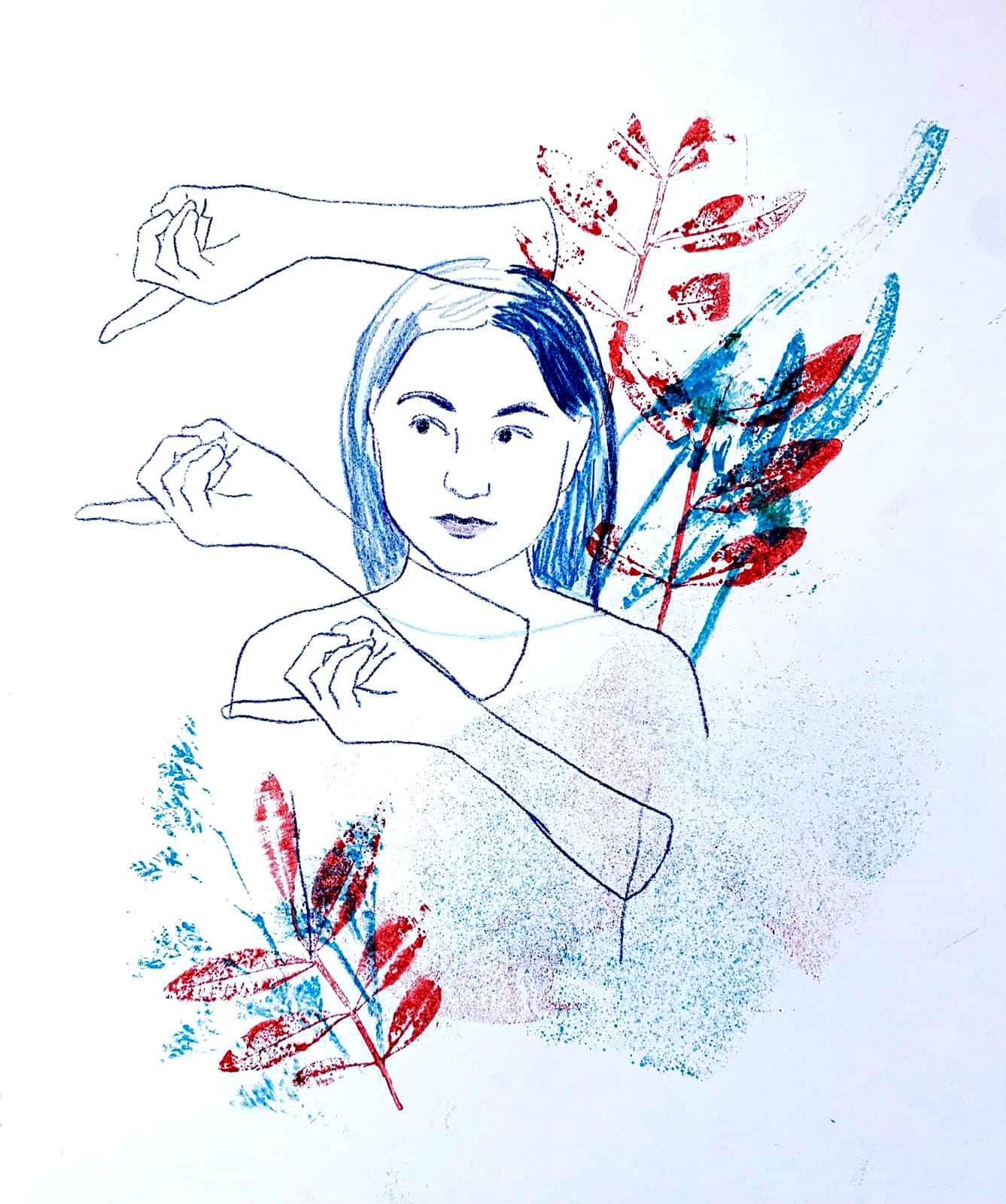 Create your own mixed media illustration header image